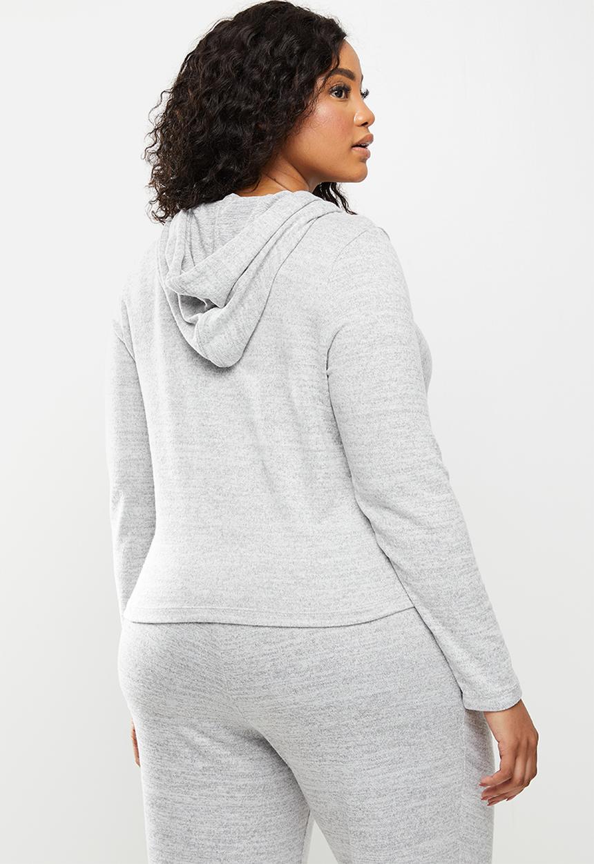Blake - Soft Touch hoodie cropped - grey 