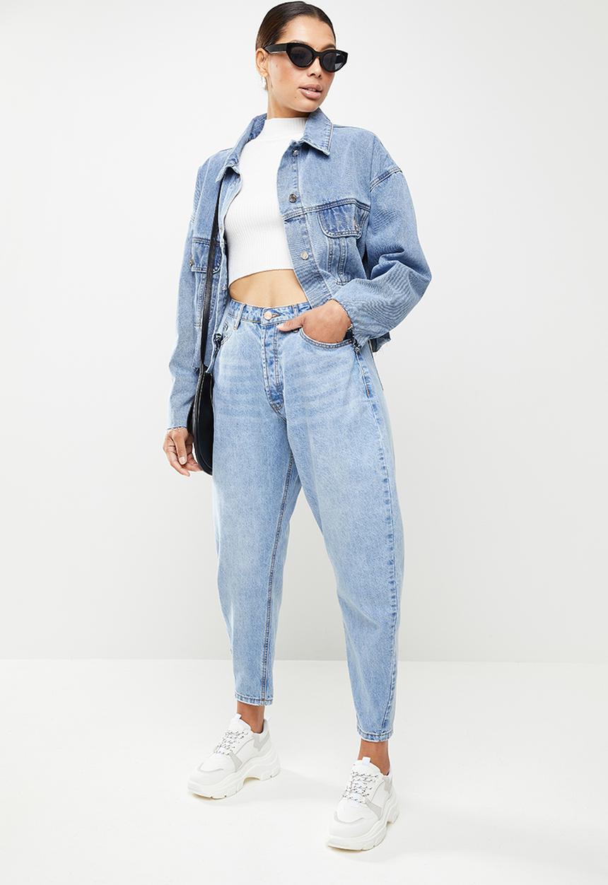 Missguided - Clean tapered leg jean - light blue