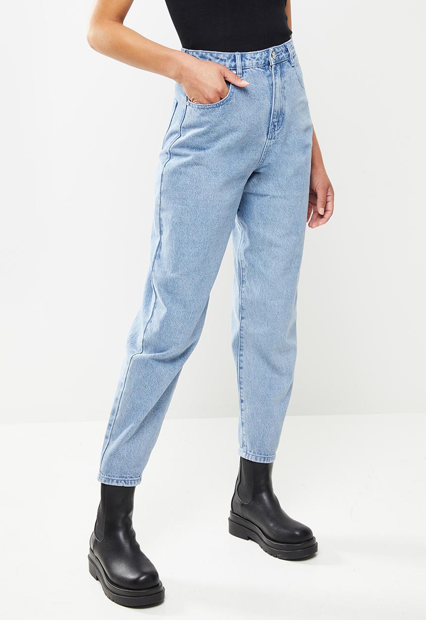 Missguided - Super wide leg tapered jean - blue