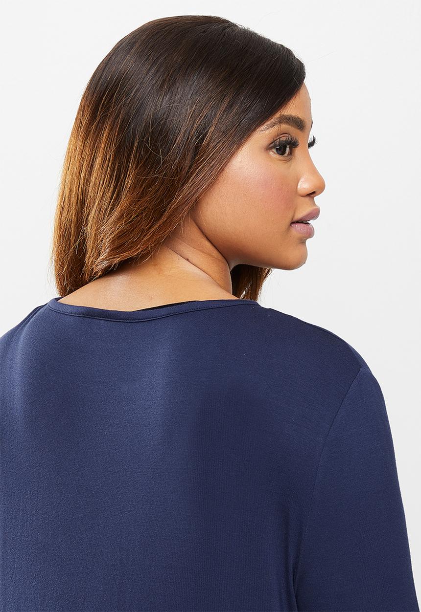 POLO - Plus toronto long sleeve basic T-shirt - navy