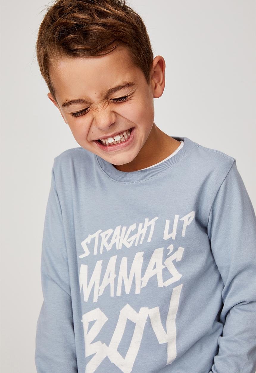 Cotton On - Tom long sleeve tee - dusty blue