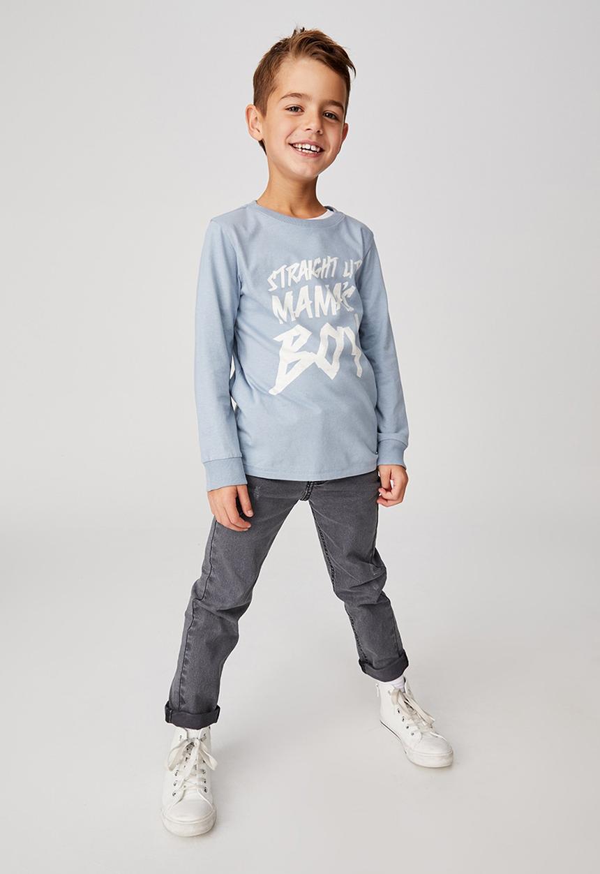 Cotton On - Tom long sleeve tee - dusty blue