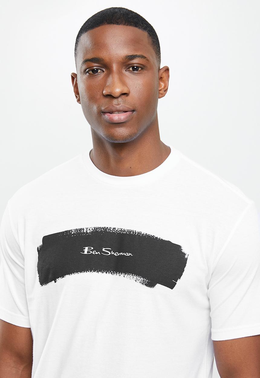 Ben Sherman - Paint stripe tee - white