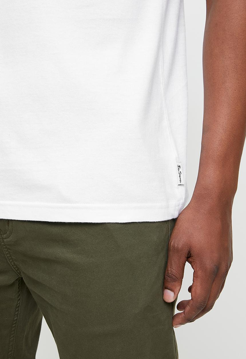Ben Sherman - Paint stripe tee - white