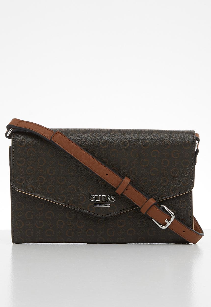 GUESS - Kalei mini crossbody flap - brown 