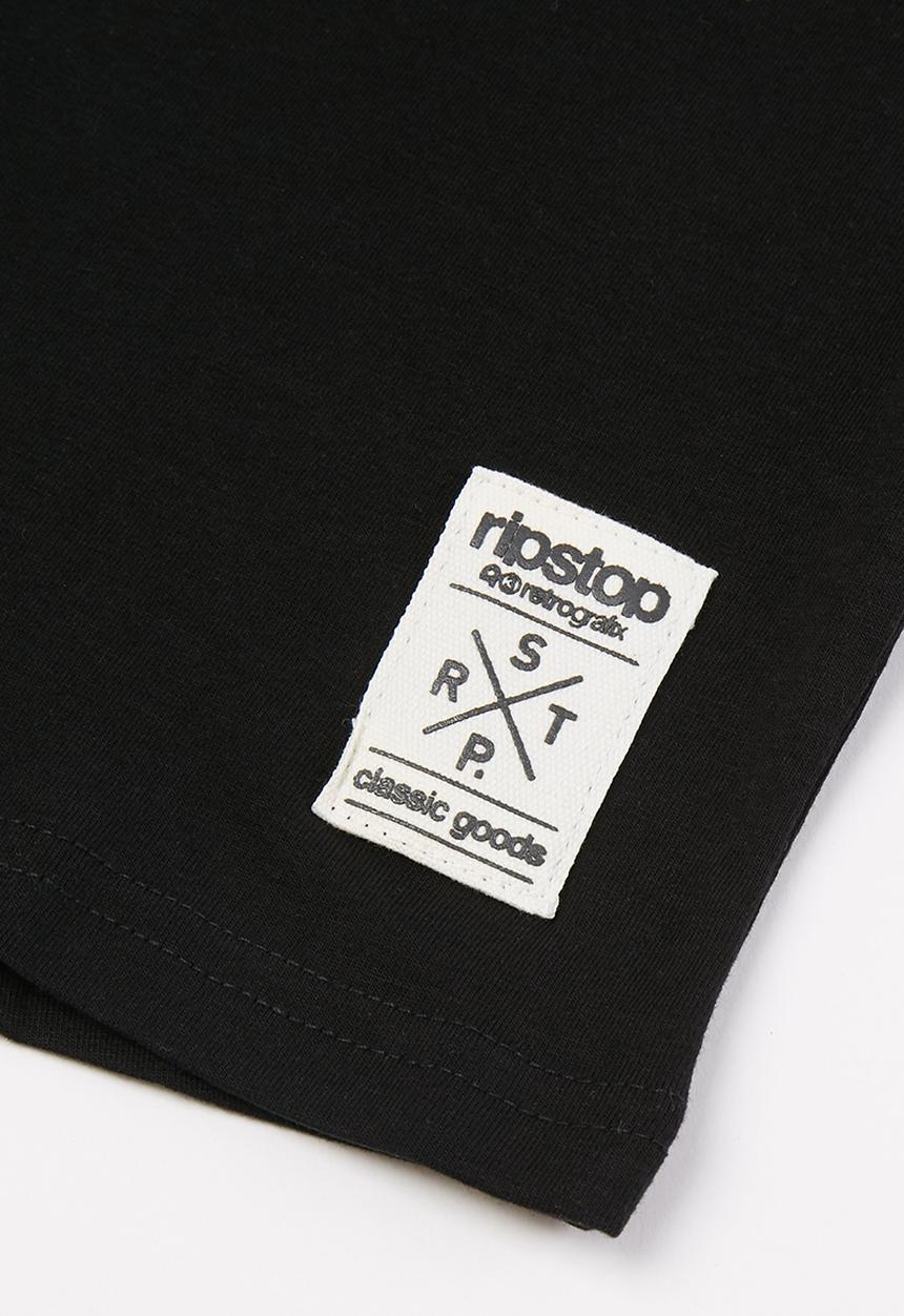 Ripstop - Nelin v-neck tee - black