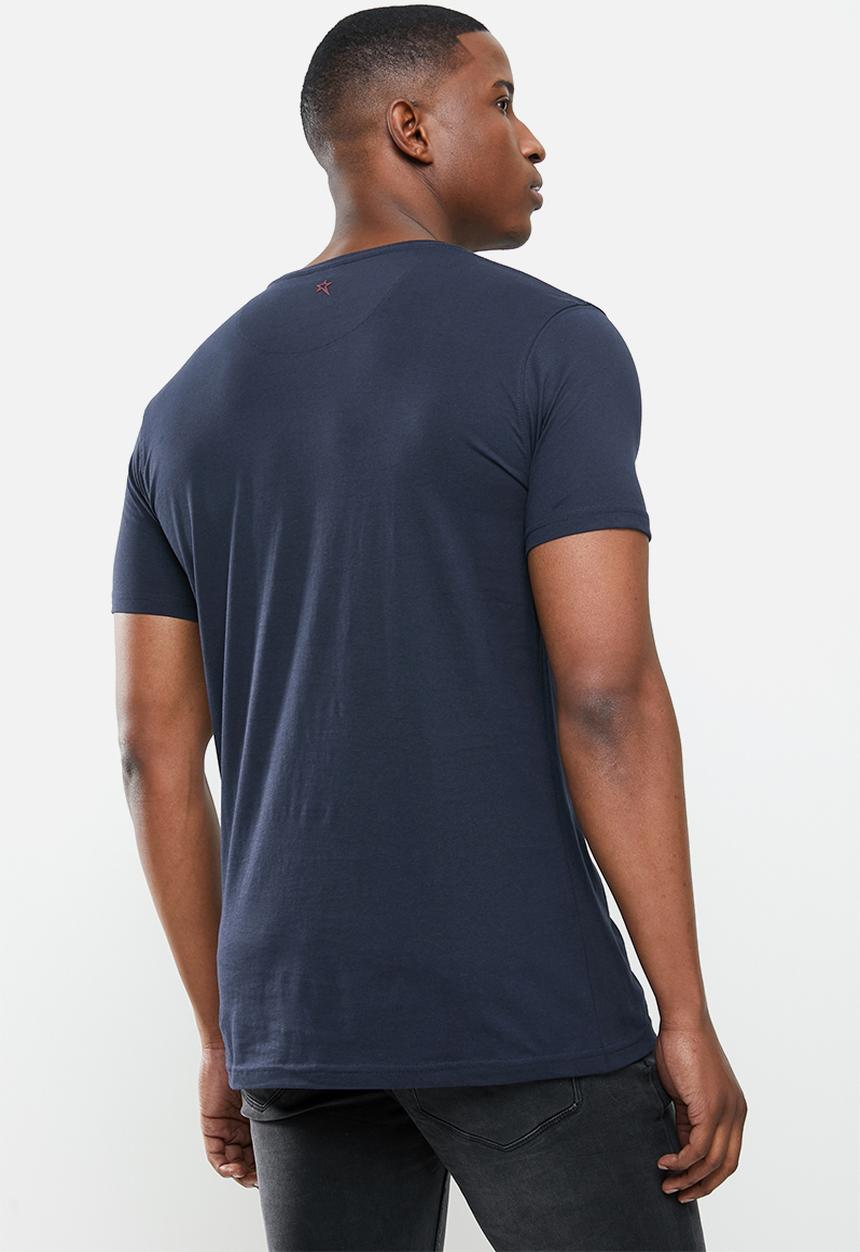 SOVIET - Trenet slim fit crew neck tee - navy