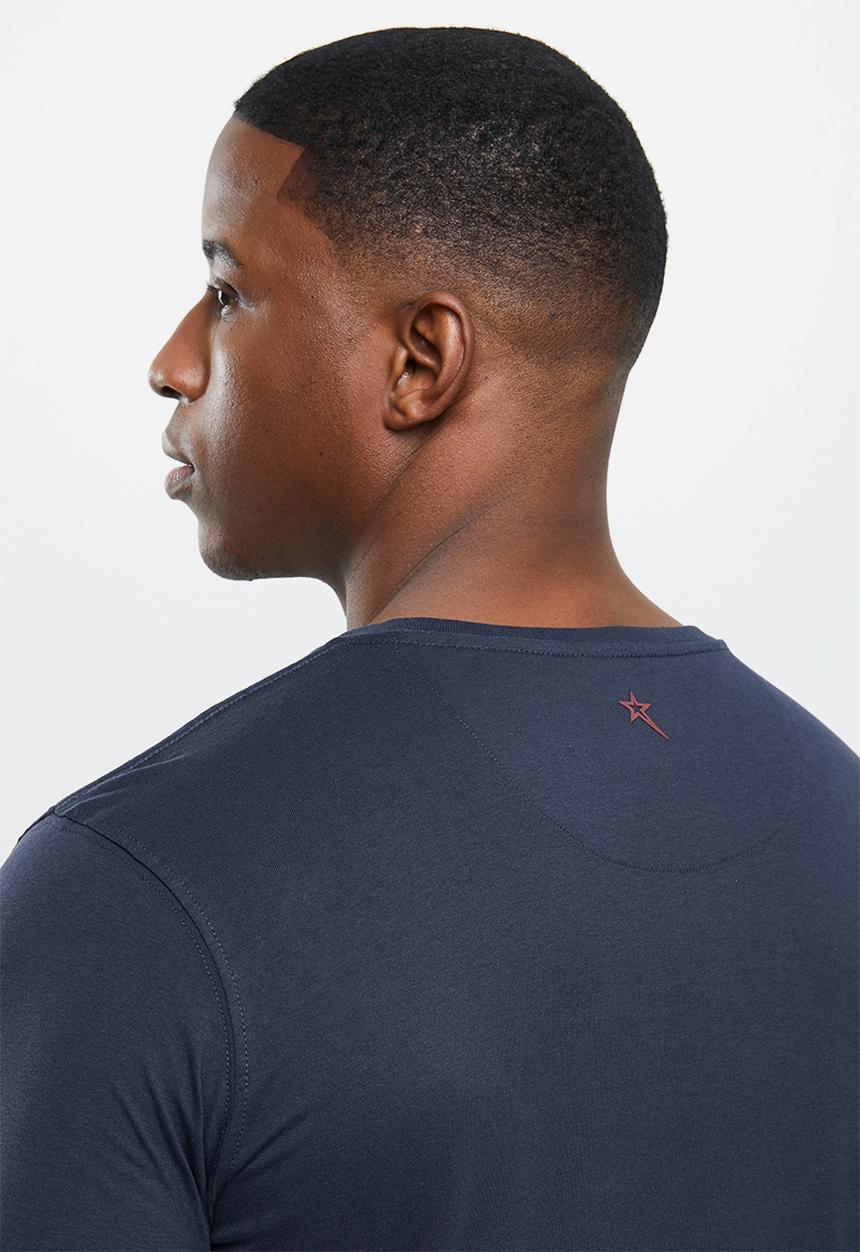 SOVIET - Trenet slim fit crew neck tee - navy