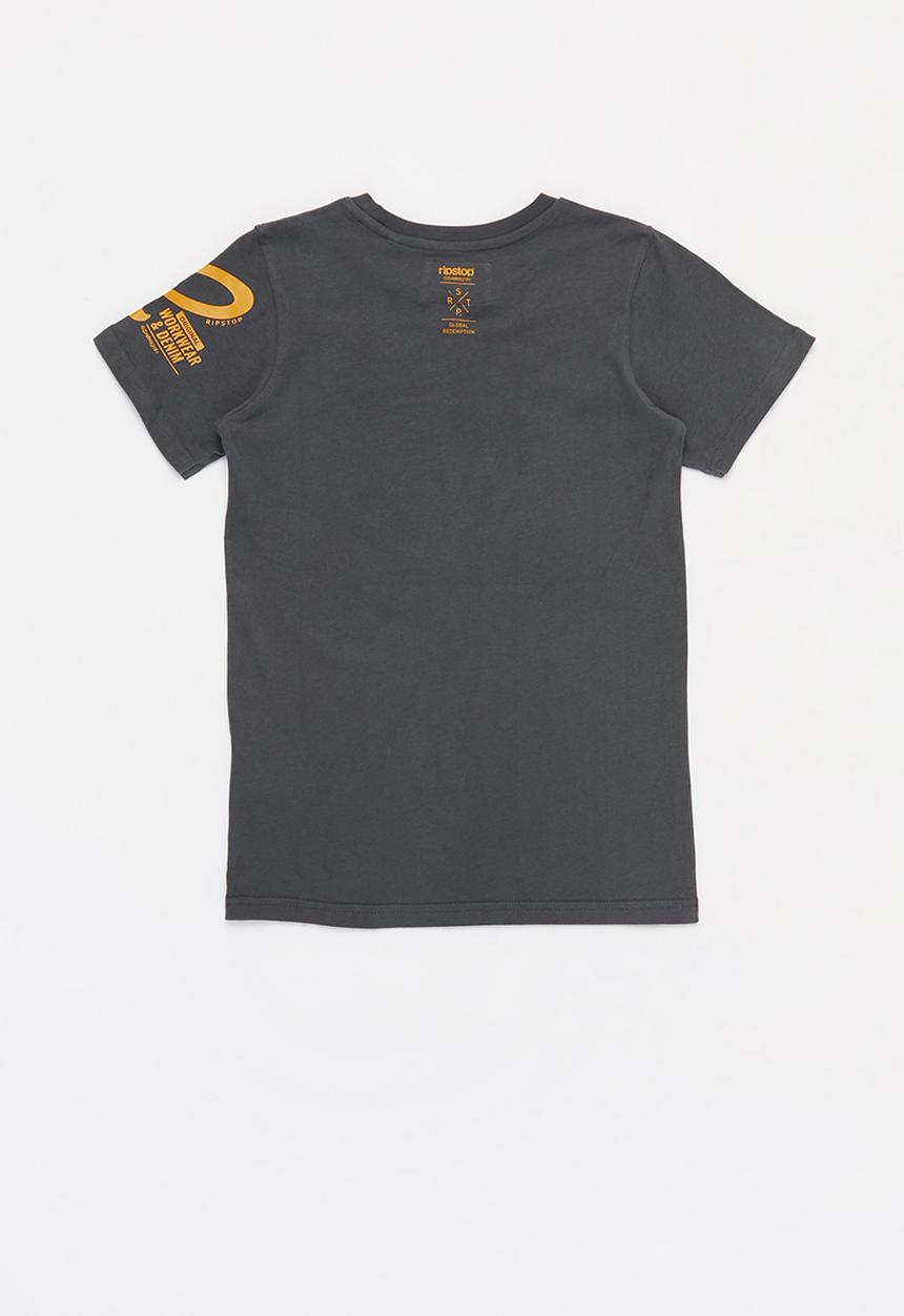 Ripstop - Plantan short sleeve tee - charcoal