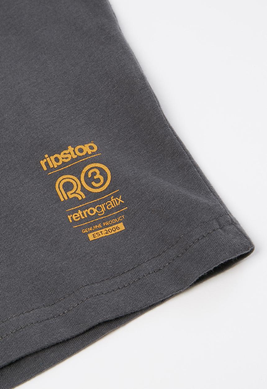 Ripstop - Plantan short sleeve tee - charcoal
