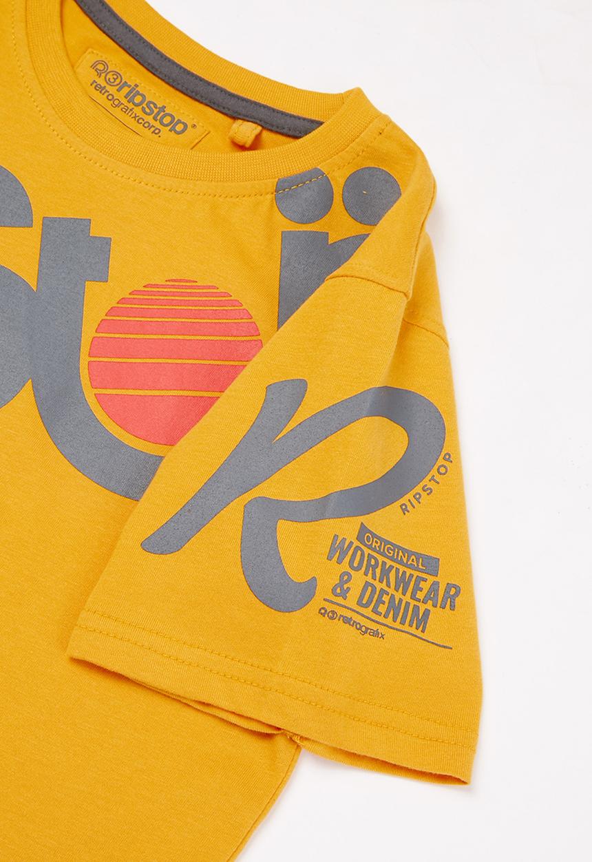 Ripstop - Plantan short sleeve tee - yellow