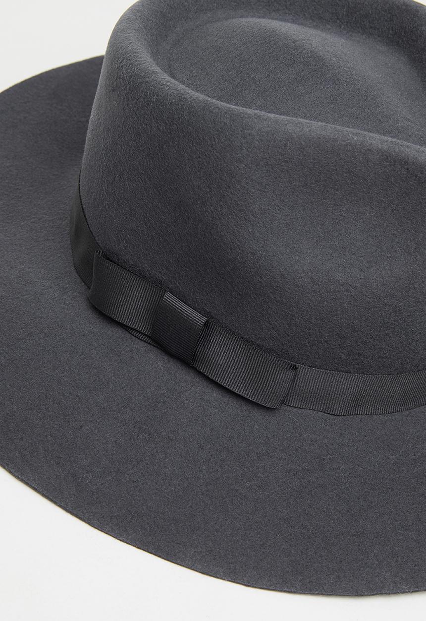 Freya Hats  - Leo wide brim hat - charcoal