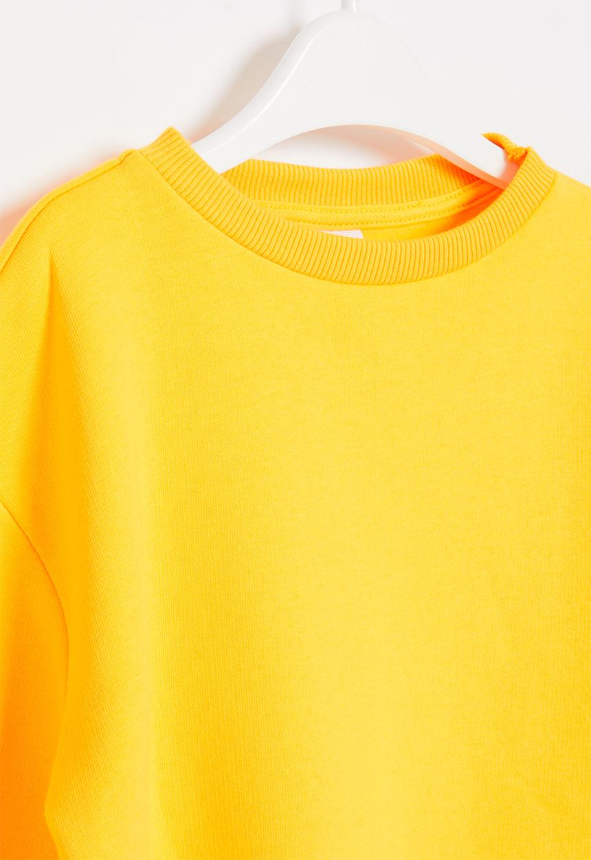 Pop Candy - Younger girls tie front sweat top - yellow 