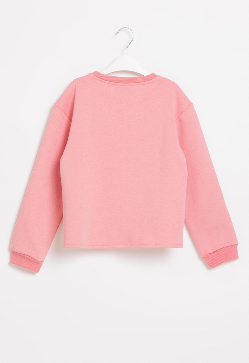 Pop Candy - Younger girls tie front sweat top - pink