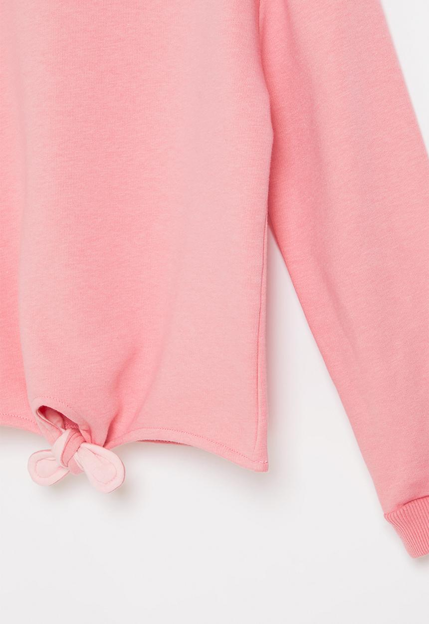 Pop Candy - Younger girls tie front sweat top - pink