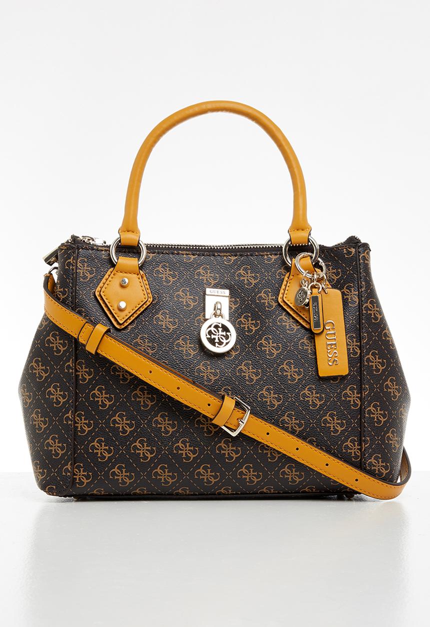 GUESS - Jensen satchel - brown 