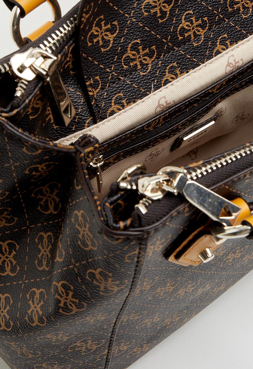 GUESS - Jensen satchel - brown 