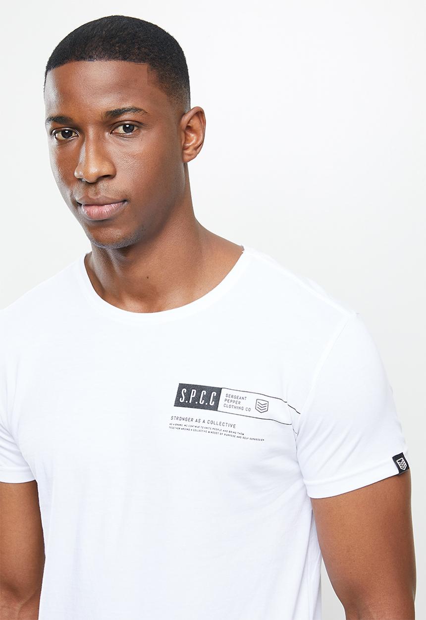 S.P.C.C - Foxe straight hem tee - optical white