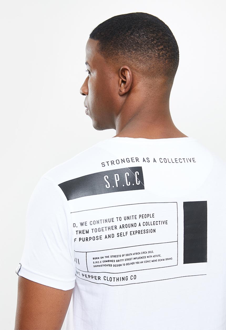 S.P.C.C - Foxe straight hem tee - optical white
