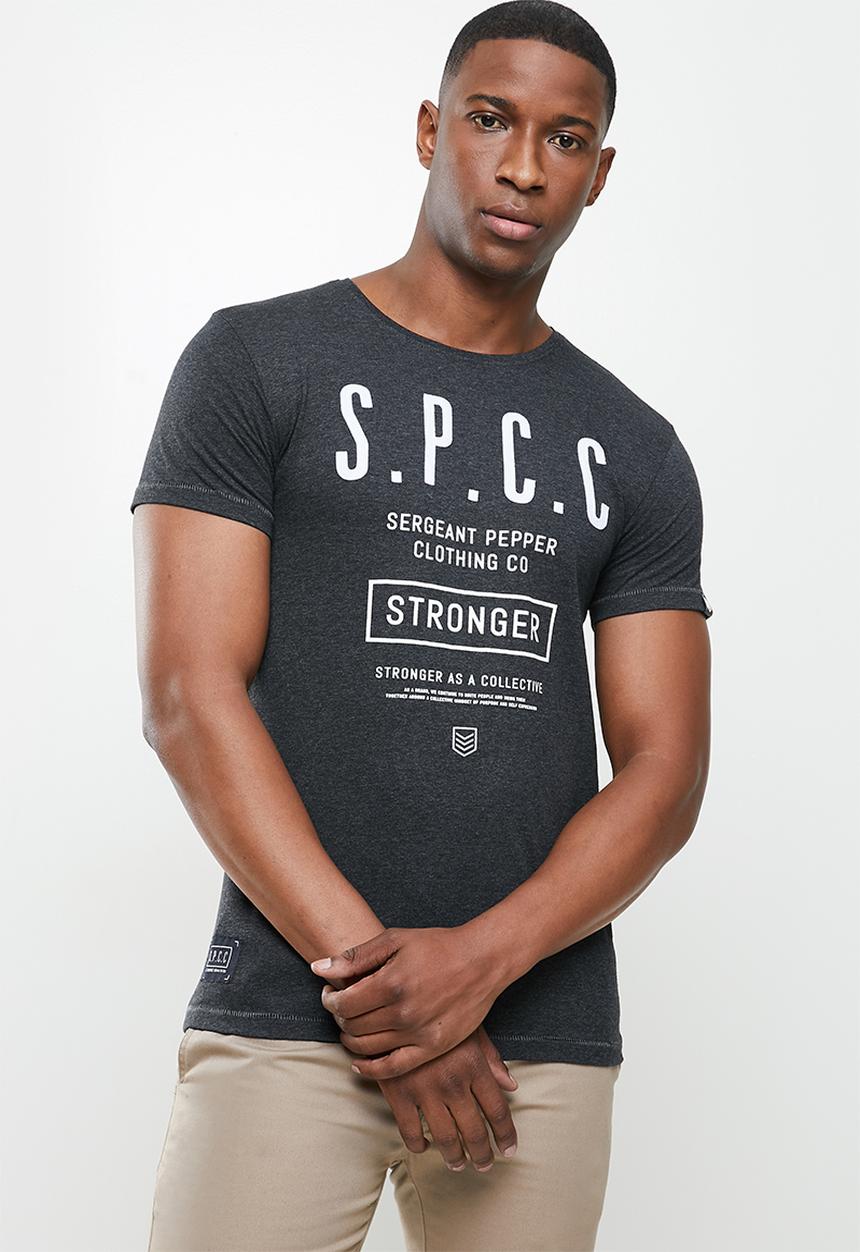 S.P.C.C - Kyro straight hem tee - charcoal melange
