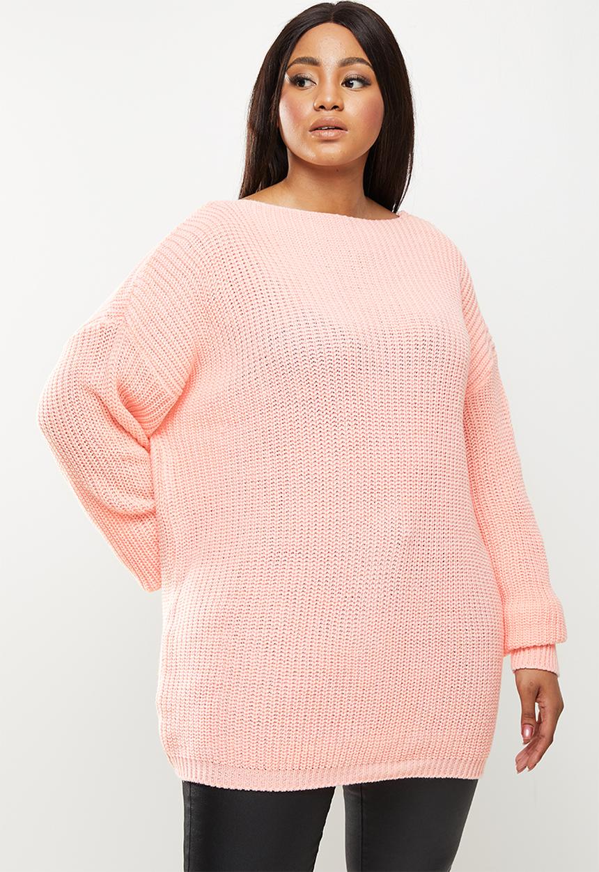 Glamorous - Curve lara jumper - dusty pink