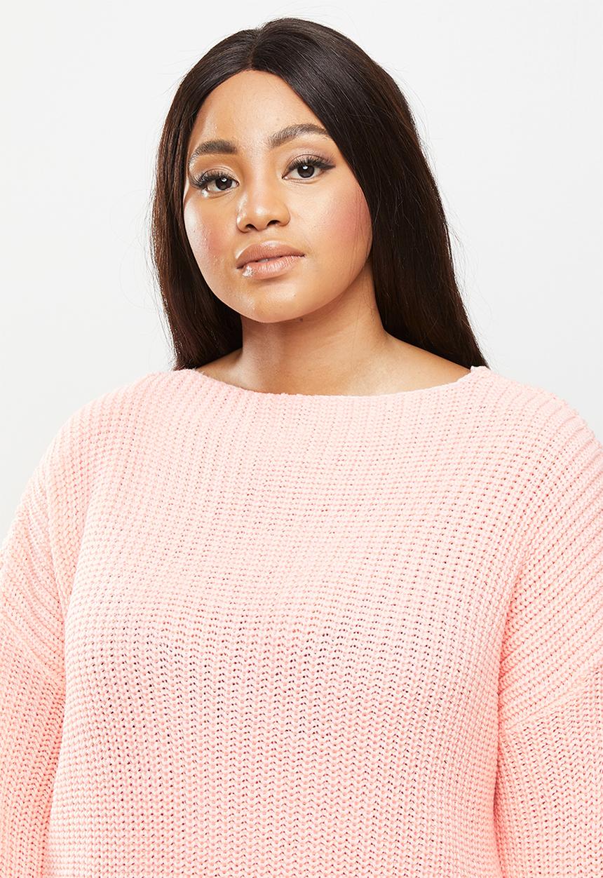 Glamorous - Curve lara jumper - dusty pink