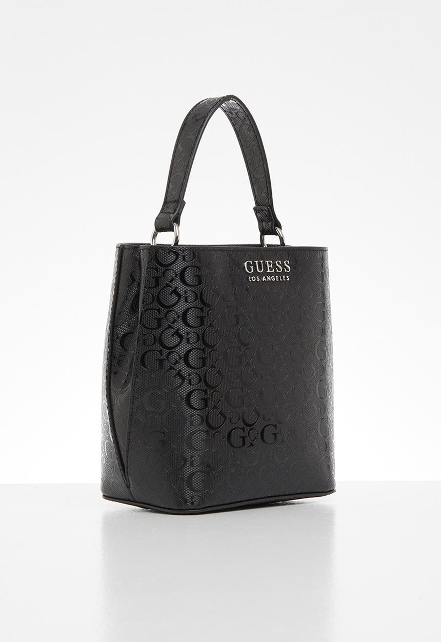 GUESS - Karlan mini bucket crossbody - black