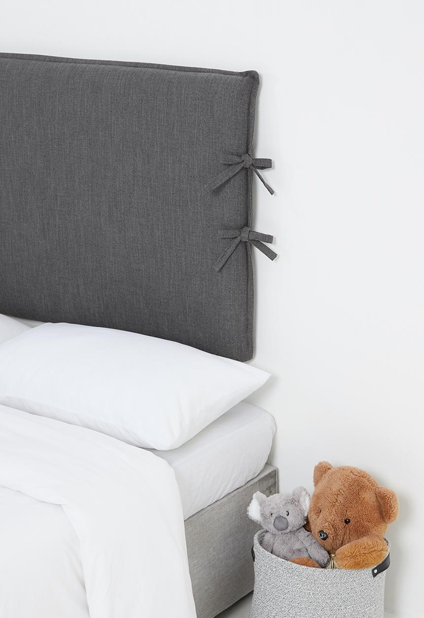 Sixth Floor - Slate ties headboard - grey