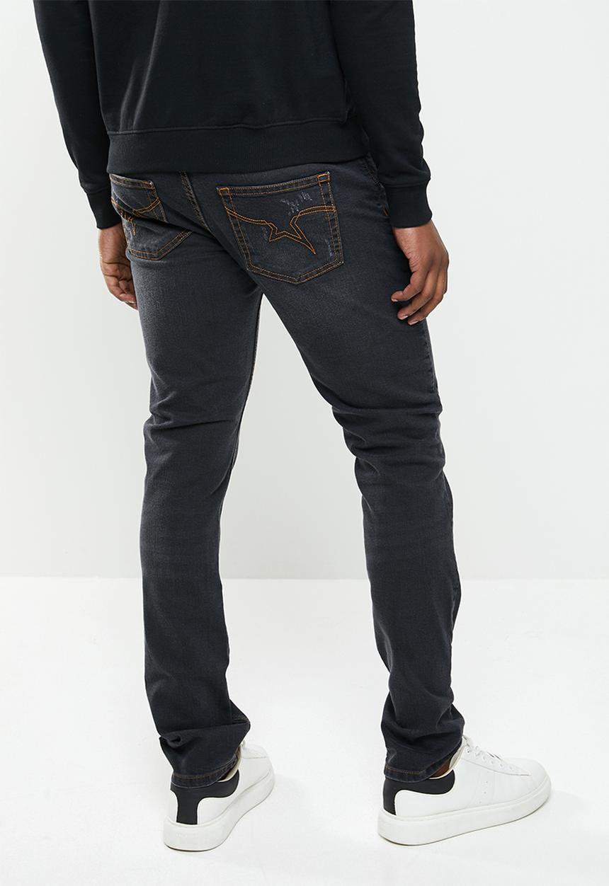 SOVIET - Lindstrom straight leg denim - black