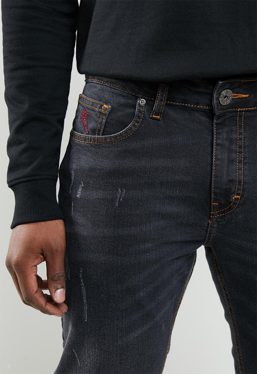 SOVIET - Lindstrom straight leg denim - black
