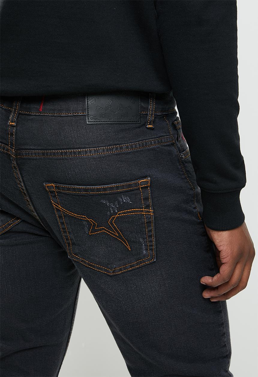 SOVIET - Lindstrom straight leg denim - black