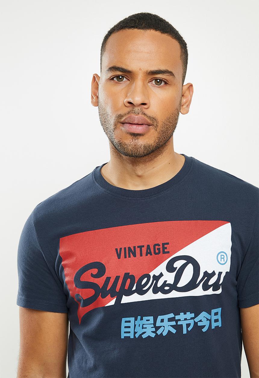 Superdry. - Vl o primary tee - navy