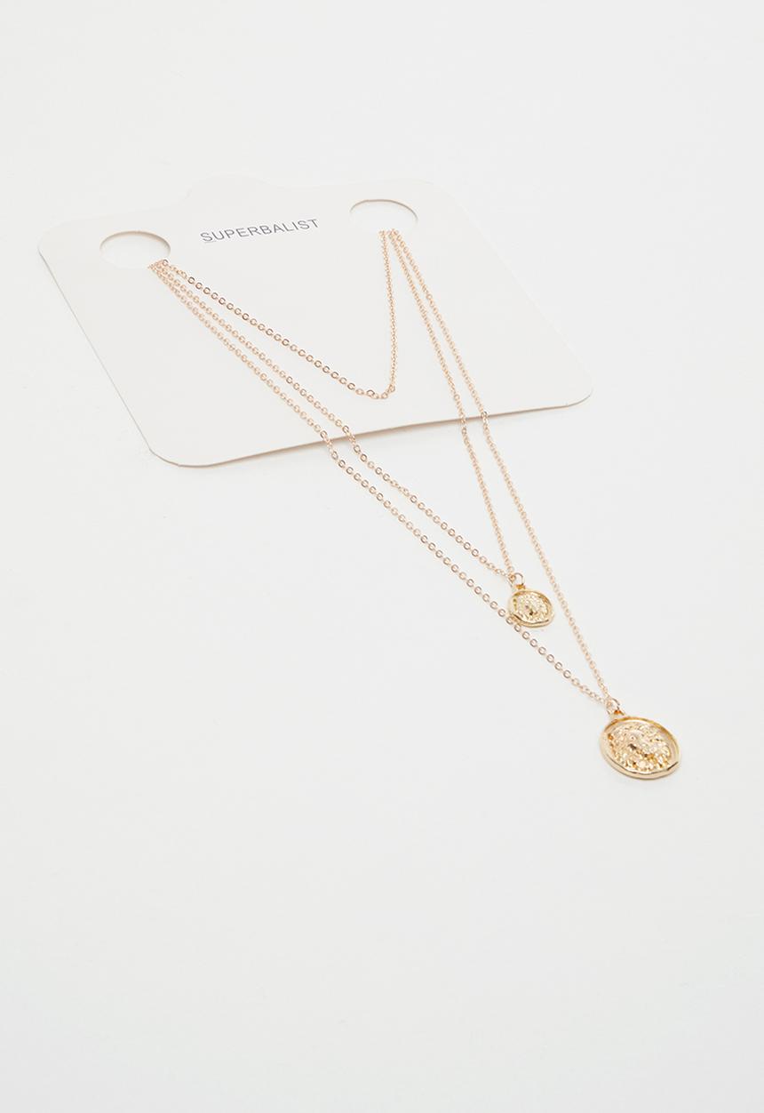 Superbalist - Layered disc necklace - gold