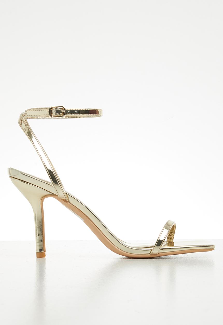 Glamorous - Wide fit barely there heel - gold