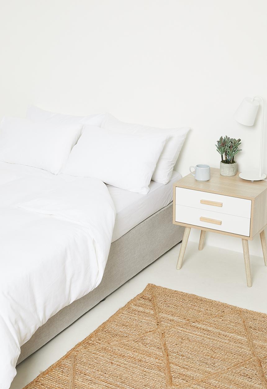 Sixth Floor - Linen blend duvet cover set - white