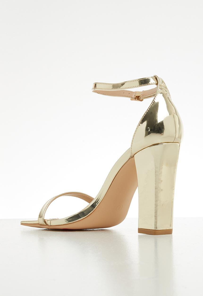 Glamorous - Wide fit block heel - gold