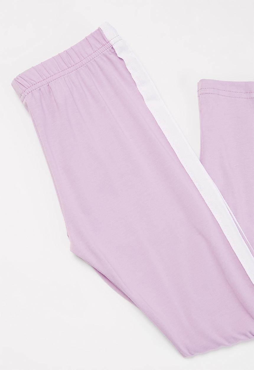 Pop Candy - Girls legging and hoodie set - grey & lilac