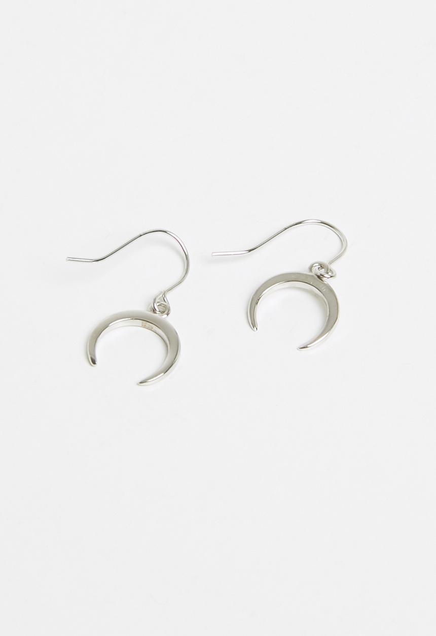 Superbalist - Sterling silver half moon earrings - silver