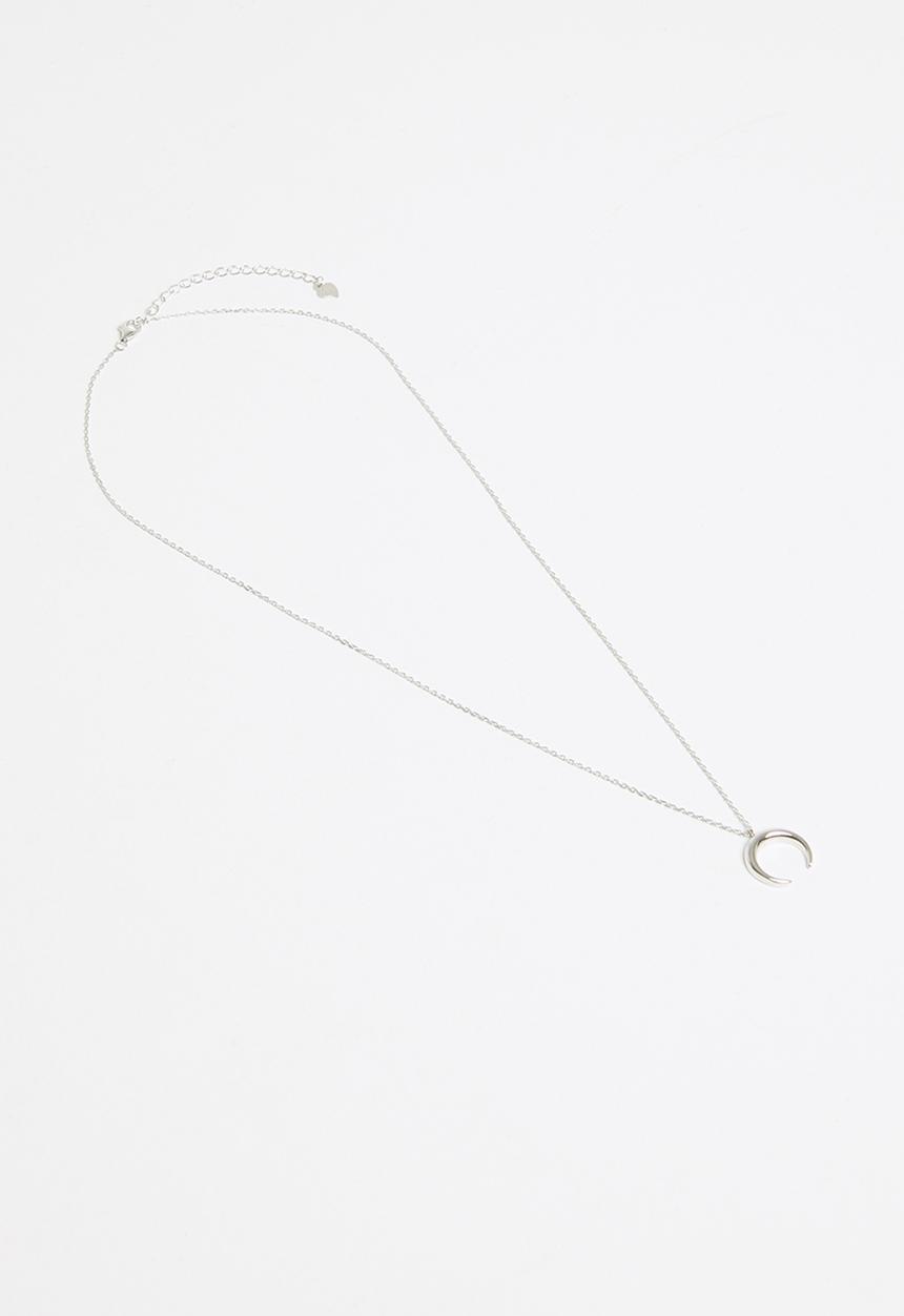 Superbalist - Sterling silver half moon necklace - silver