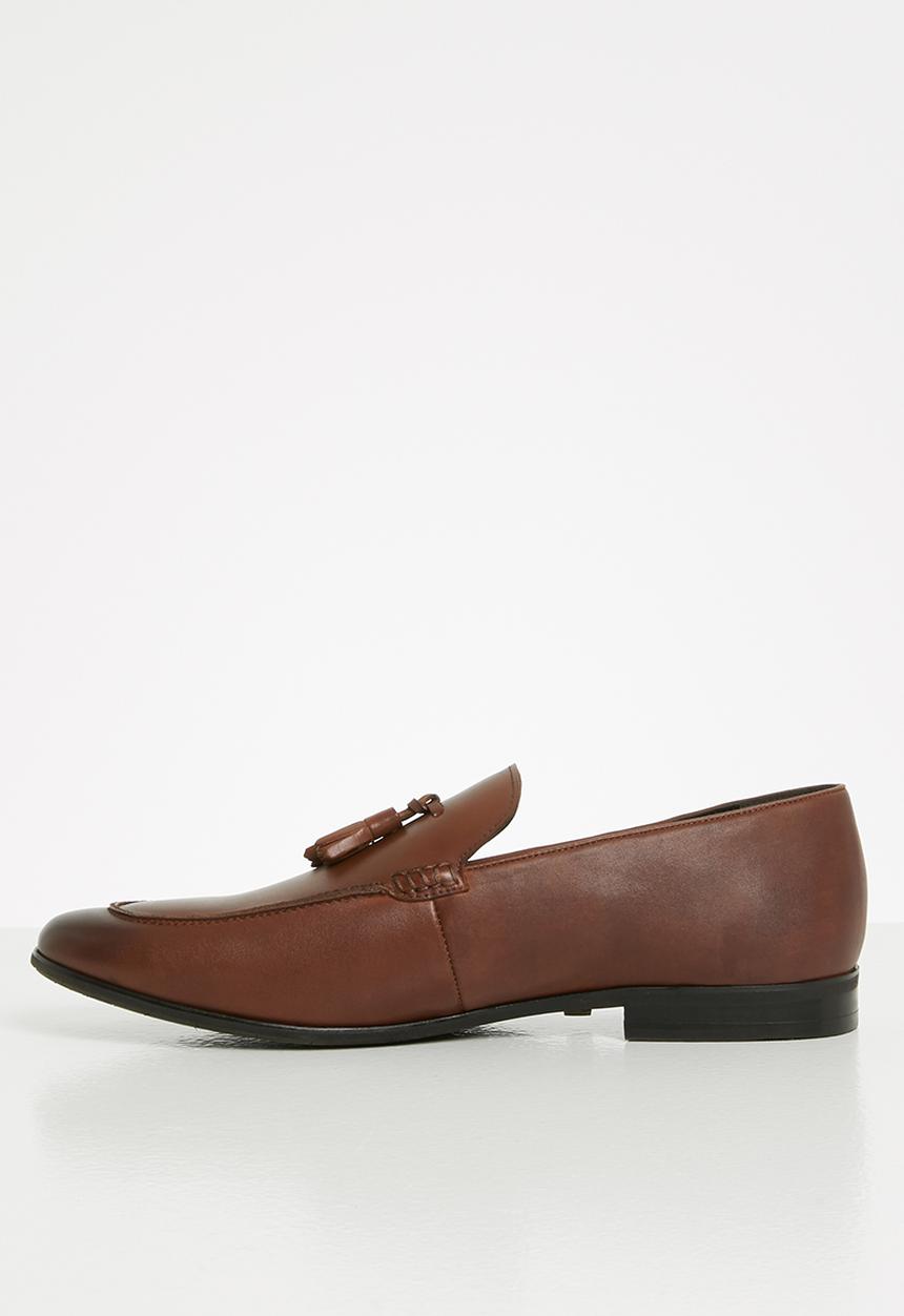 POLO - Brody leather tassel loafer - brown