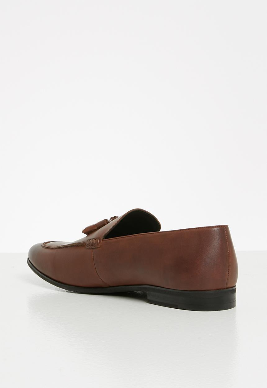 POLO - Brody leather tassel loafer - brown