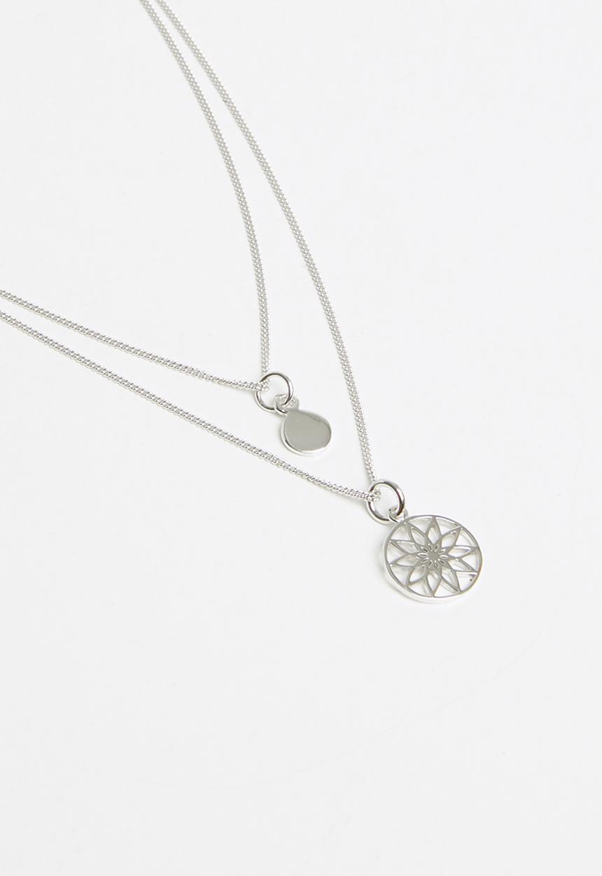 Superbalist - Sterling sliver layered disc necklace - silver