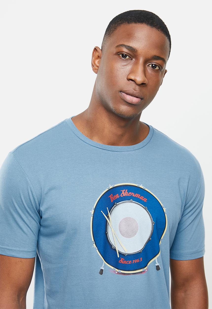 Ben Sherman - Drum target tee - blue
