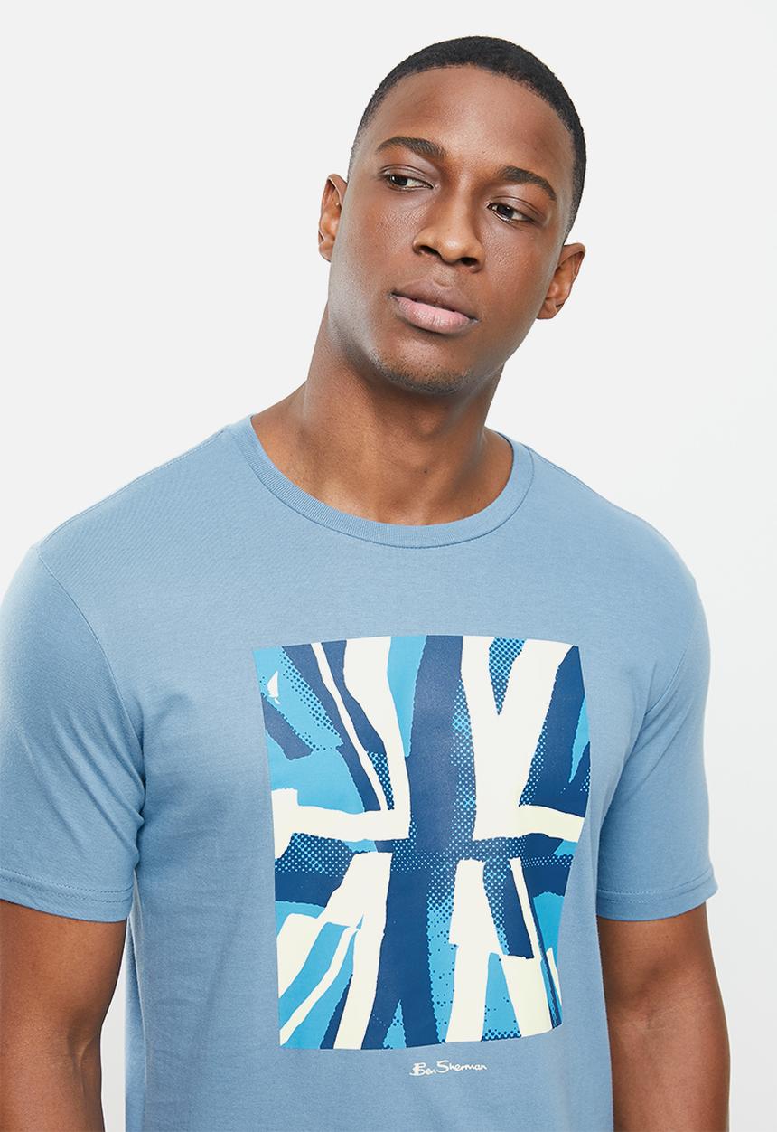 Ben Sherman - Half flag tee - blue