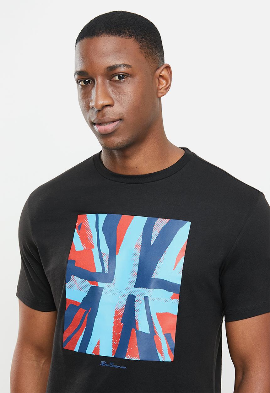 Ben Sherman - Half flag tee - black
