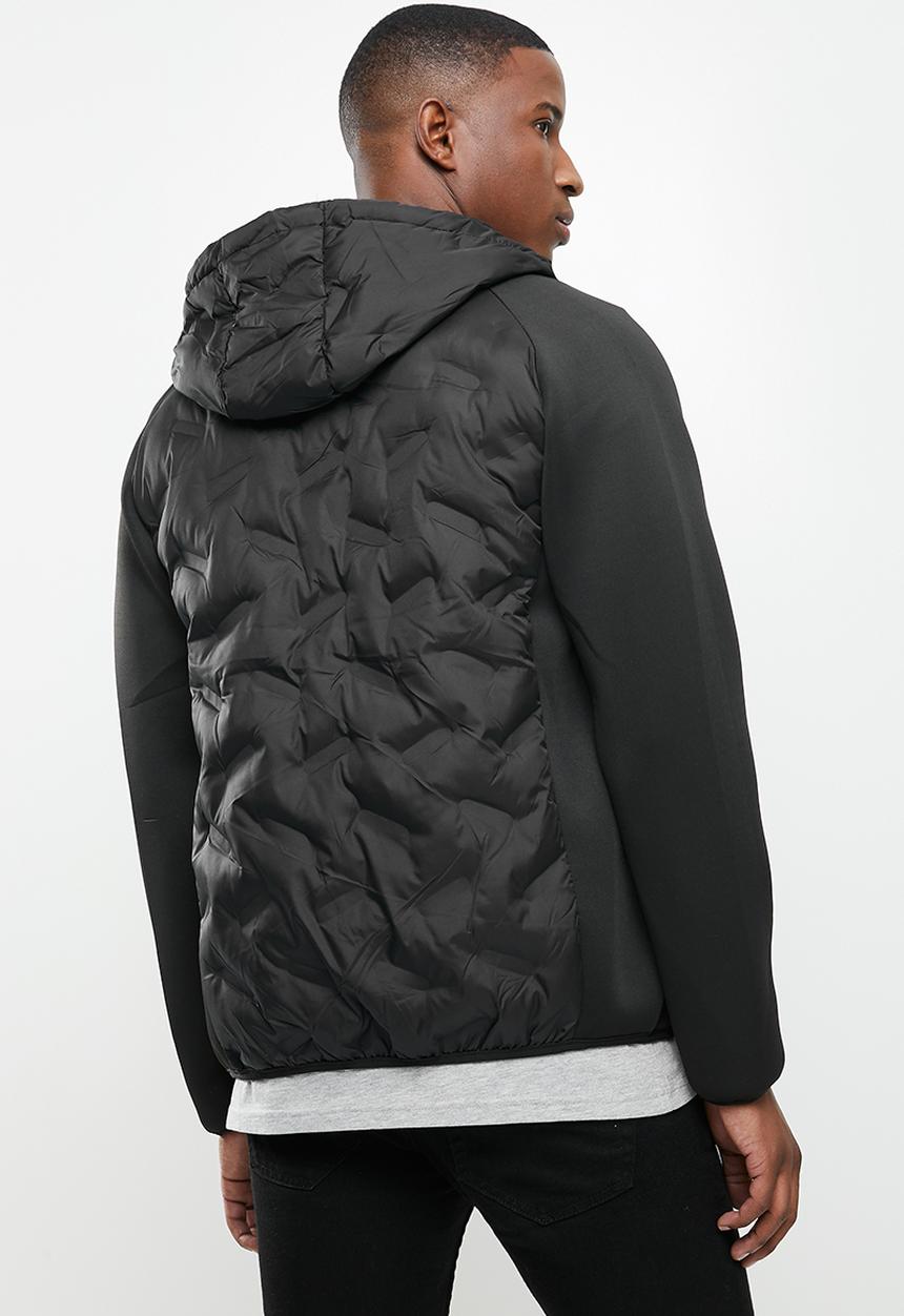 SOVIET - Spitfire raglan sleeve quilted jacket - black