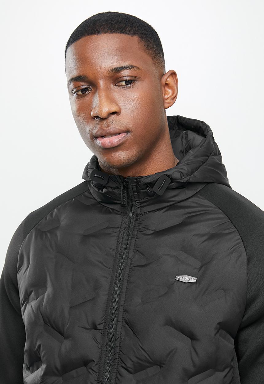 SOVIET - Spitfire raglan sleeve quilted jacket - black