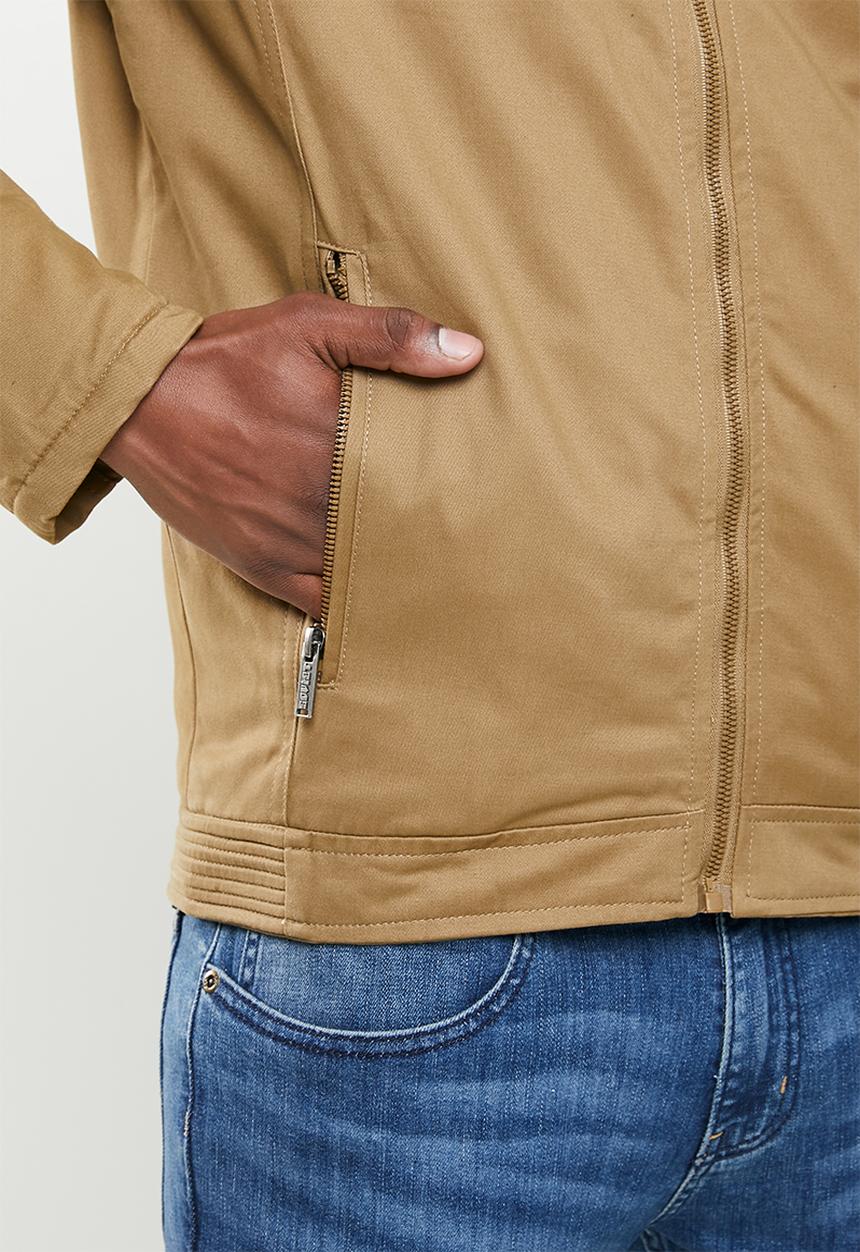 SOVIET - Colt zip through casual jacket - brown