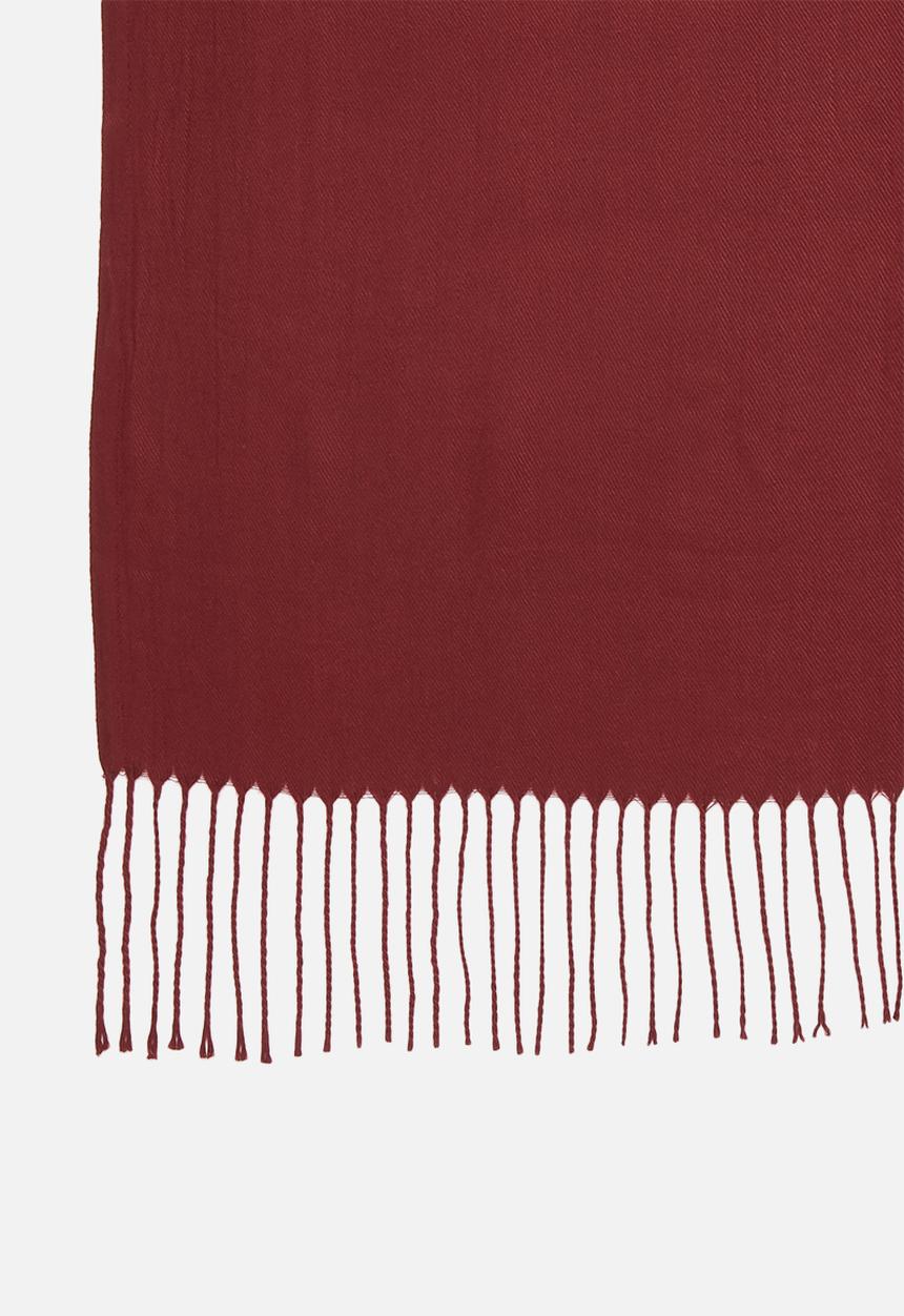 edit - Fringed scarf - burgundy