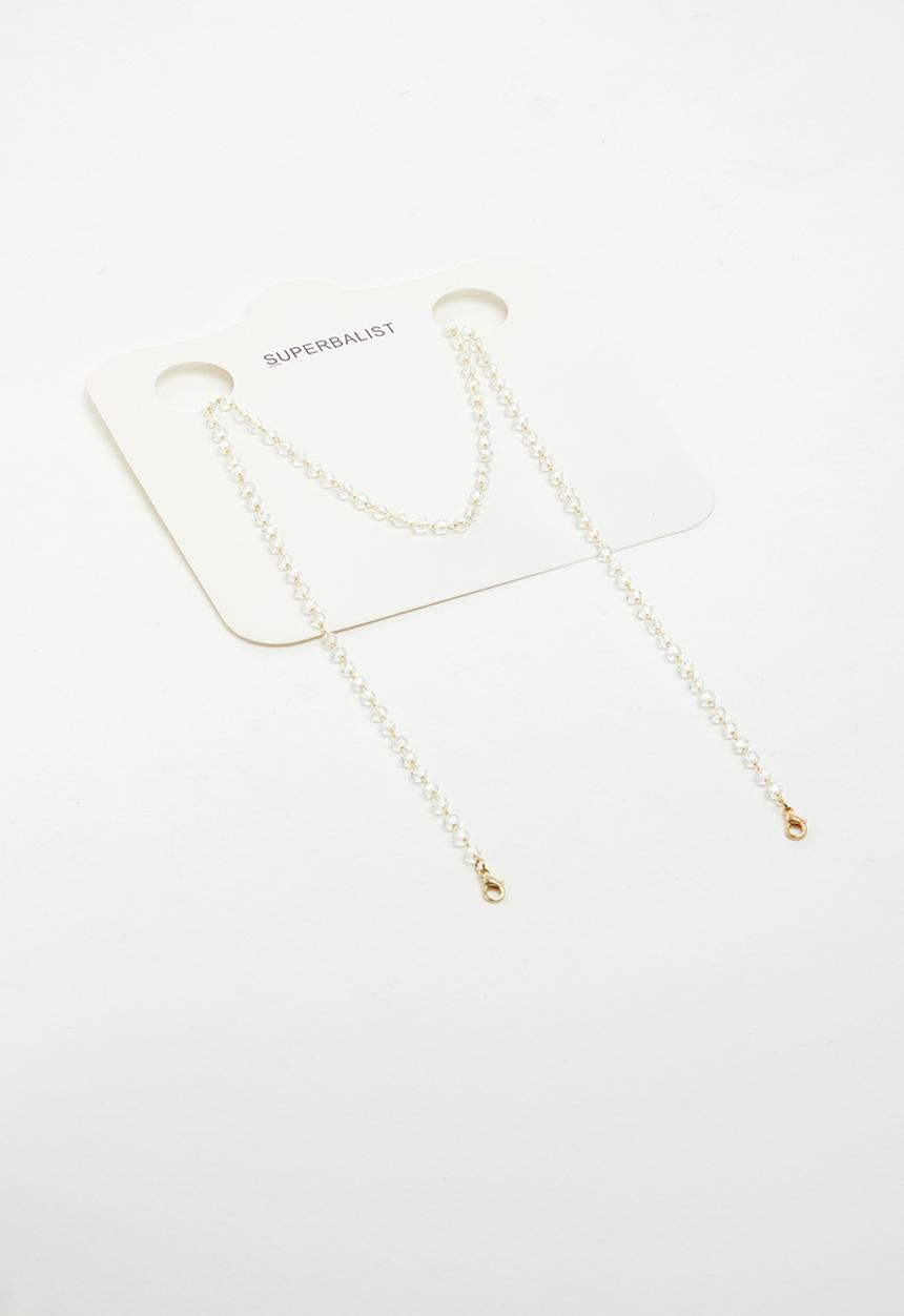 Superbalist - Beaded mask chain - clear